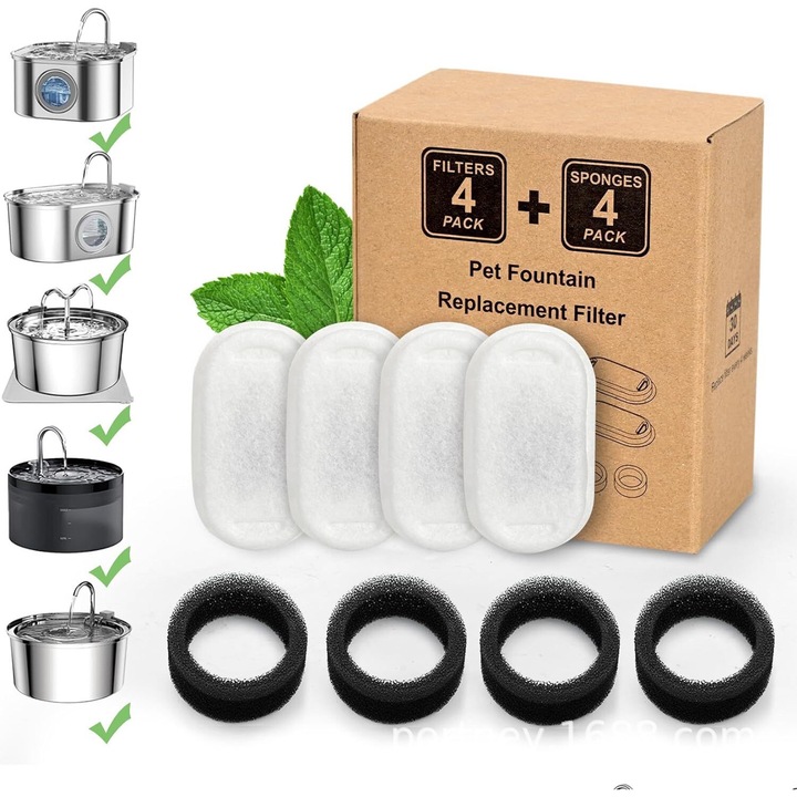 Filtru burete, Element filsu, element filsu distribuitor de apa pisica si caine, element filurtu pliant 6 6(Filtru burete)