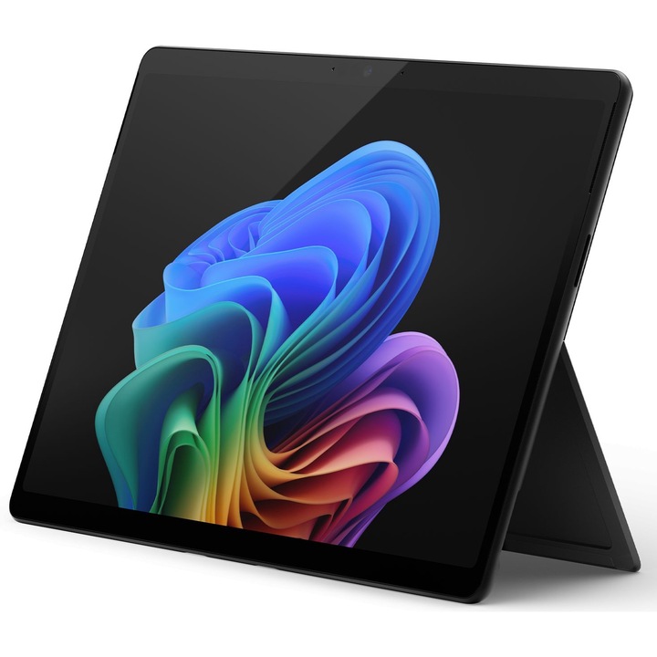 Лаптоп Microsoft Surface Pro 11 с Qualcomm Snapdragon X Plus X1P-64-100 (3.4GHz, 42M), 16 GB, 512GB M.2 NVMe SSD, Qualcomm Snapdragon X Adreno X1-85, Windows 11 Home, Черен