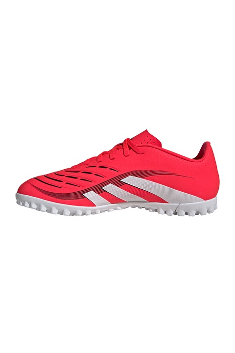 adidas Performance, Pantofi pentru fotbal Predator Club TF, Alb, Rosu vermillion, 9