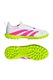 adidas Performance, Pantofi slip-on pentru fotbal Predator League, Fucsia/Alb optic