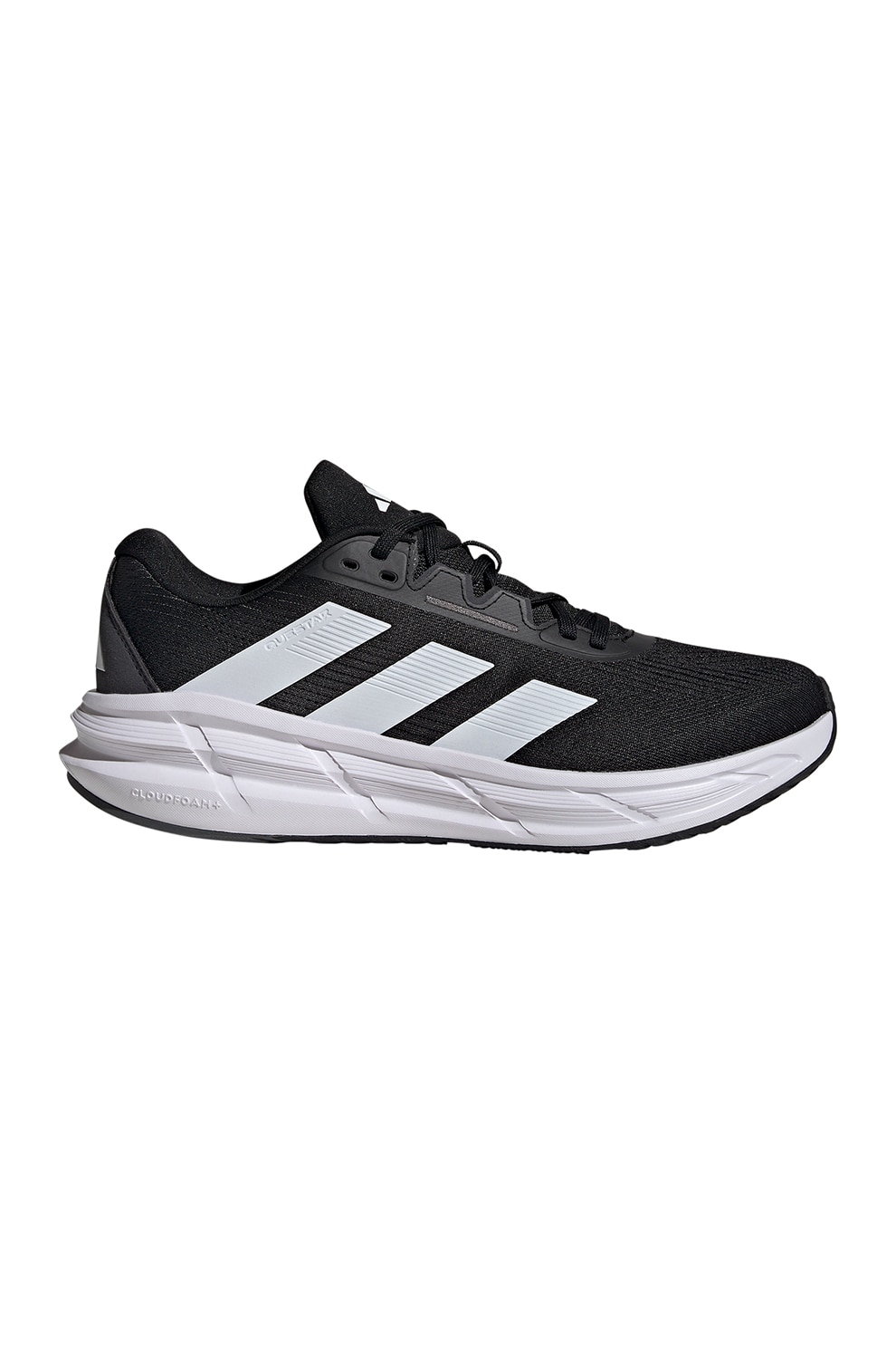adidas Performance, Pantofi Questar 3 cu aspect tricotat pentru alergare, Negru, Gri cenusiu, 8