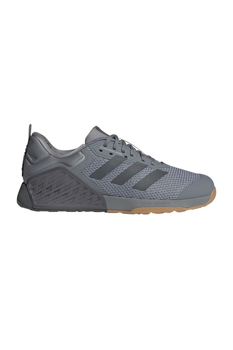 adidas Performance, Pantofi cu logo pentru fitness Dropset 3, Gri inchis