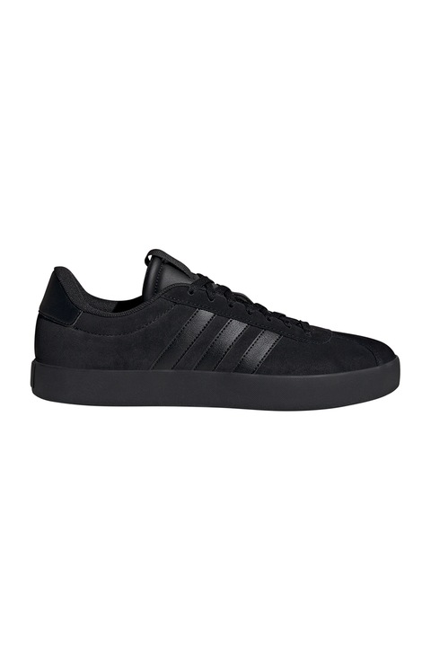 adidas Sportswear, Pantofi sport VL Court 3.0 de piele intoarsa, Negru