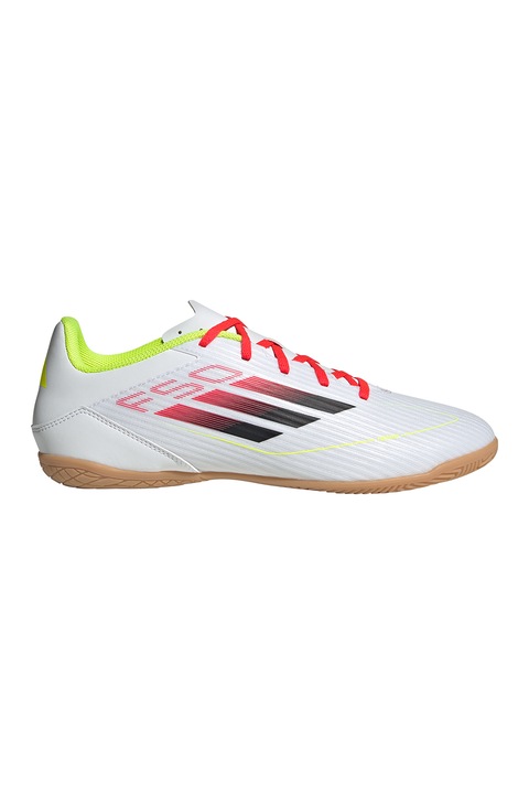 adidas Performance, Pantofi pentru fotbal F50 Club In, Rosu/Alb/Verde lime, 42