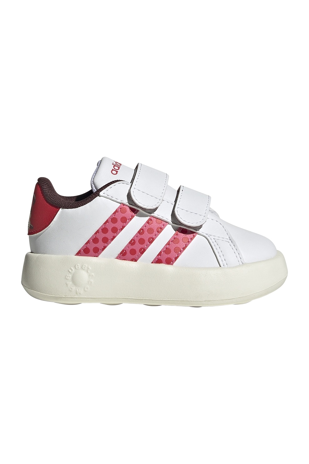 adidas Sportswear, Pantofi sport Disney Minnie Mouse Grand Court 2.0, Rosu, Alb, 25.5 EU