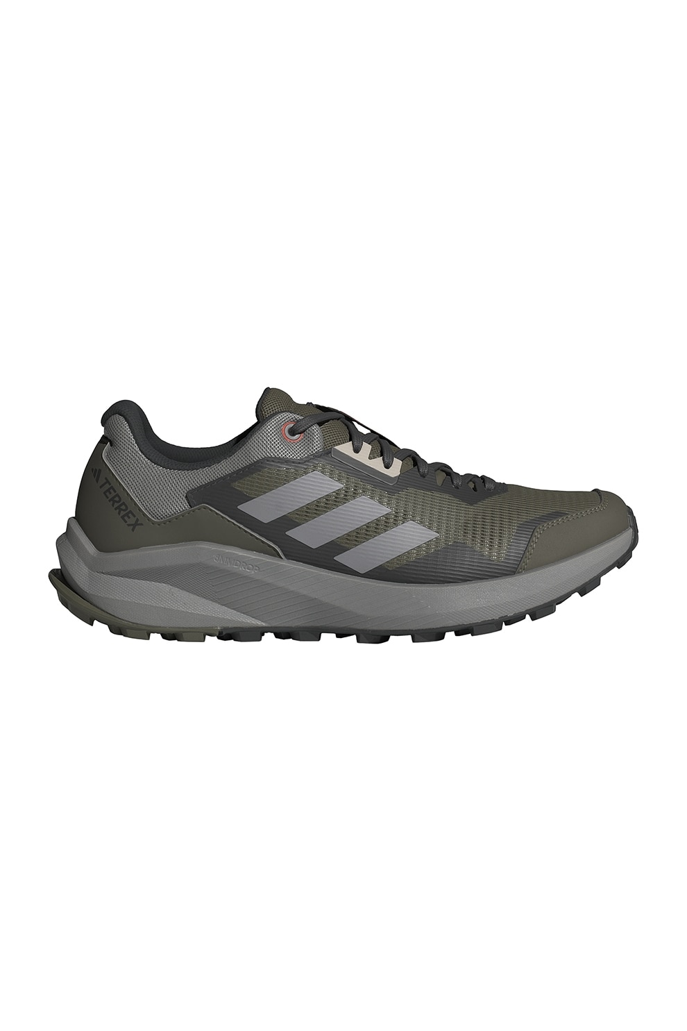 adidas Performance, Pantofi pentru alergare pe teren accidentat Terrex Trailrider, Gri cenusiu, Kaki, 7.5
