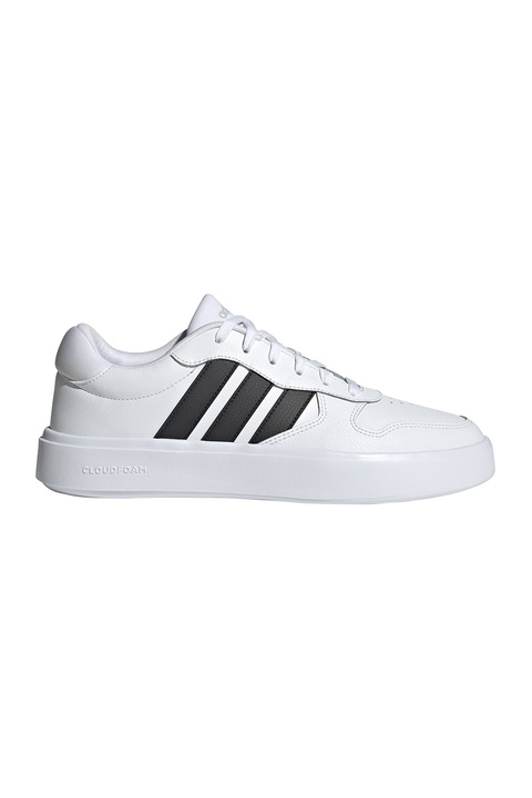 adidas Sportswear, Pantofi sport de piele Litecourt, Negru/Alb optic