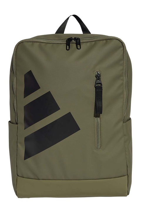 adidas Performance, Rucsac cu imprimeu logo, Negru, Kaki