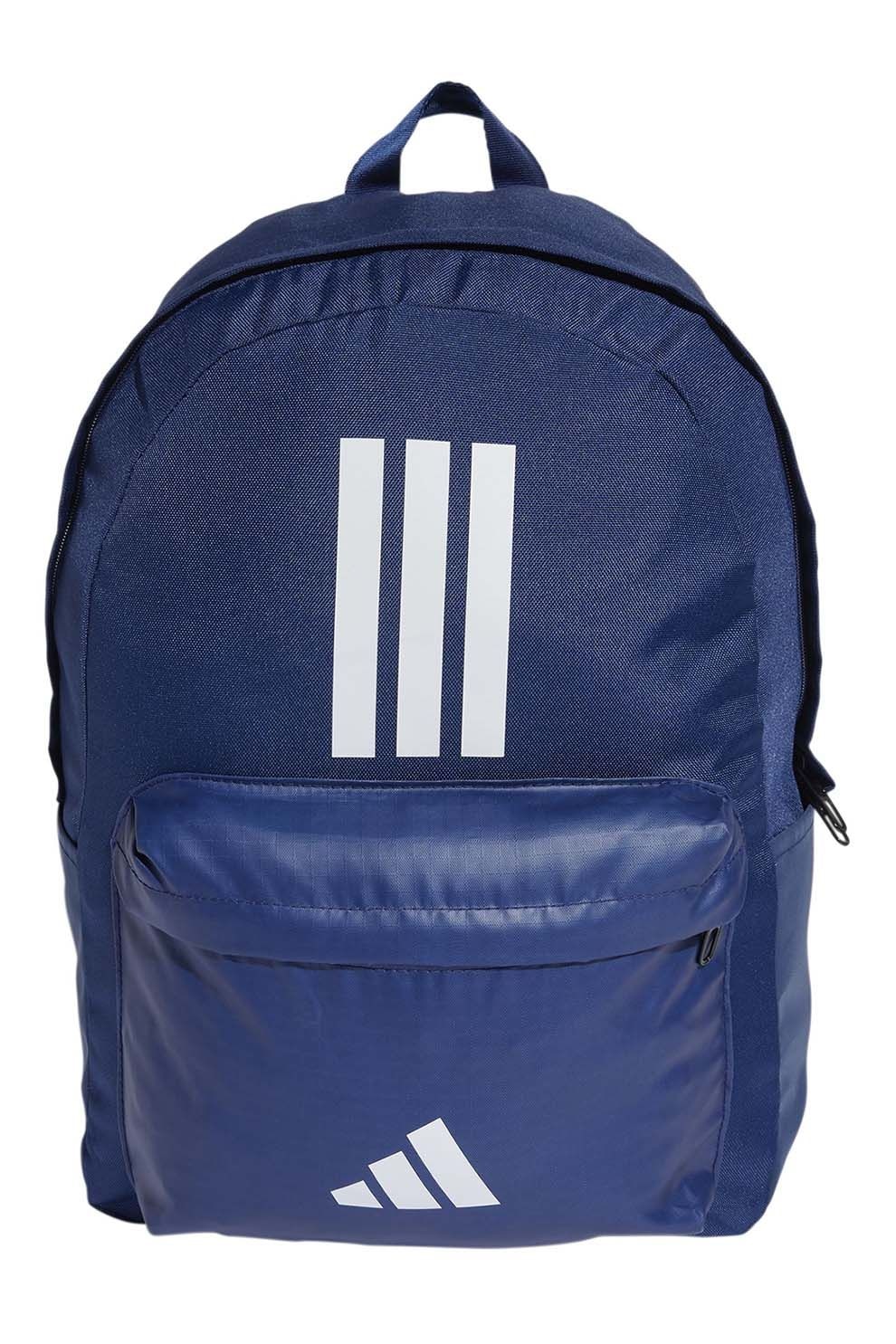 adidas Performance, Rucsac cu imprimeu logo Back To School - 27.5 L, Alb, Albastru inchis