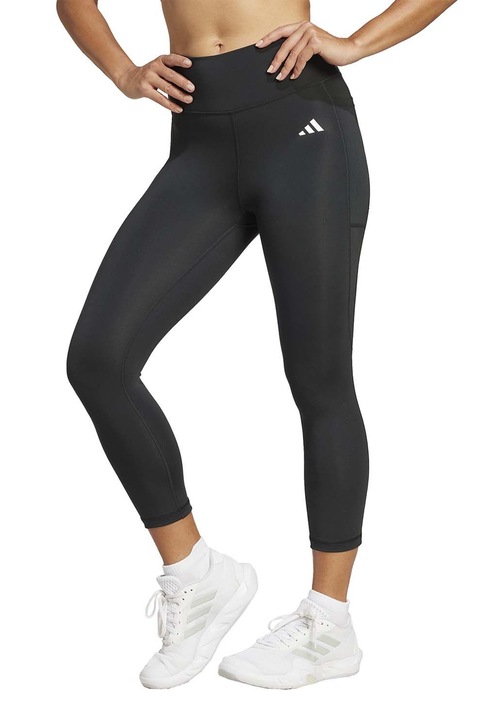 adidas Performance, Colanti cu talie inalta pentru antrenament, Negru