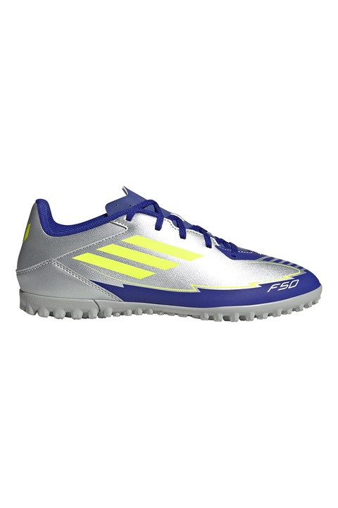 adidas Performance, Pantofi pentru fotbal F50 Club Messi, Albastru/Argintiu
