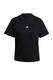 adidas Sportswear, Tricou cu decolteu lrotund si logo discret, Negru/Alb optic