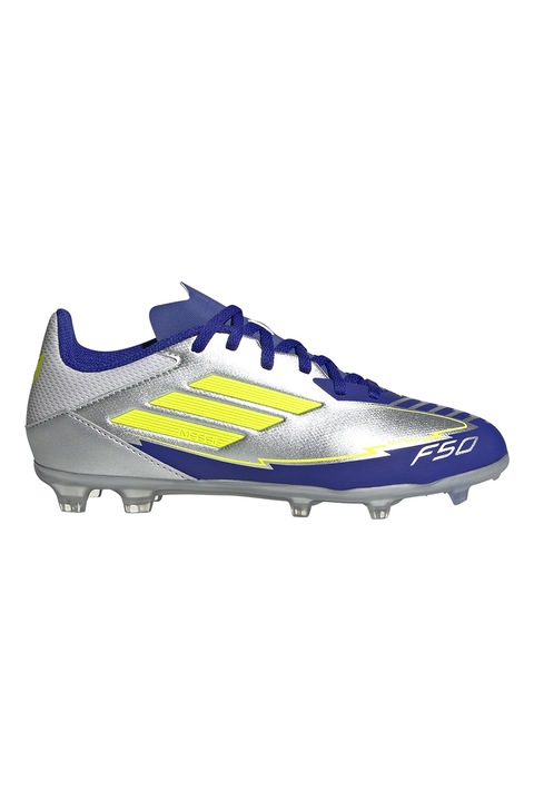 adidas Performance, Pantofi pentru fotbal F50 League Messi, Albastru/Argintiu