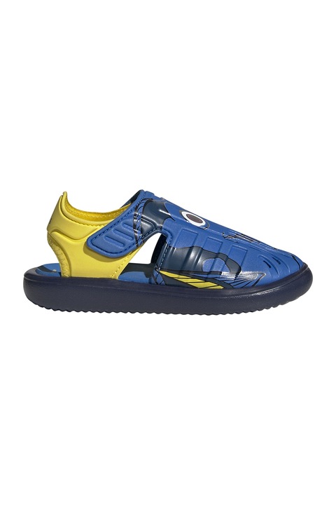 adidas Sportswear, Sandale cu model si velcro Dori Disney, Galben/Albastru royal