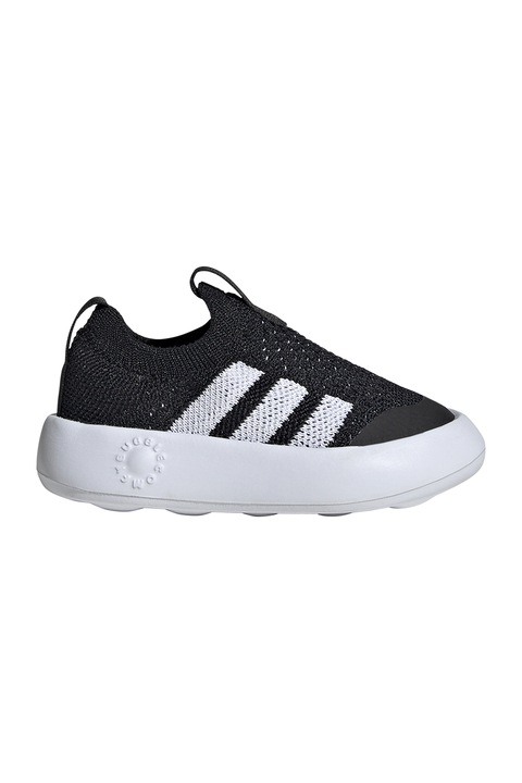 adidas Sportswear, Pantofi sport BubbleComfy slip-on din material textil, Alb/Negru