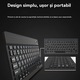Tastatura Bluetooth wireless, compatibila cu iPad, tableta, telefon, tastatura universala pentru trei sisteme, include mouse wireless, conectare automata, 10 inci, negru