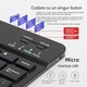 Tastatura Bluetooth wireless, compatibila cu iPad, tableta, telefon, tastatura universala pentru trei sisteme, include mouse wireless, conectare automata, 10 inci, negru