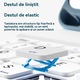 Tastatura Bluetooth wireless, compatibila cu iPad, tableta, telefon, tastatura universala pentru trei sisteme, include mouse wireless, conectare automata, 10 inci, negru