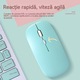 Tastatura Bluetooth wireless, compatibila cu iPad, tableta, telefon, tastatura universala pentru trei sisteme, include mouse wireless, conectare automata, 10 inci, negru