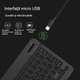 Tastatura Bluetooth wireless, compatibila cu iPad, tableta, telefon, tastatura universala pentru trei sisteme, include mouse wireless, conectare automata, 10 inci, negru