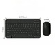 Tastatura Bluetooth wireless, compatibila cu iPad, tableta, telefon, tastatura universala pentru trei sisteme, include mouse wireless, conectare automata, 10 inci, negru