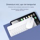 Tastatura Bluetooth wireless, compatibila cu iPad, tableta, telefon, tastatura universala pentru trei sisteme, include mouse wireless, conectare automata, 10 inci, negru