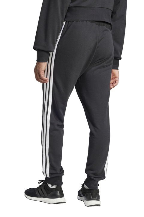 adidas Sportswear, Спортен панталон с лого и връзка, Бял/Черен