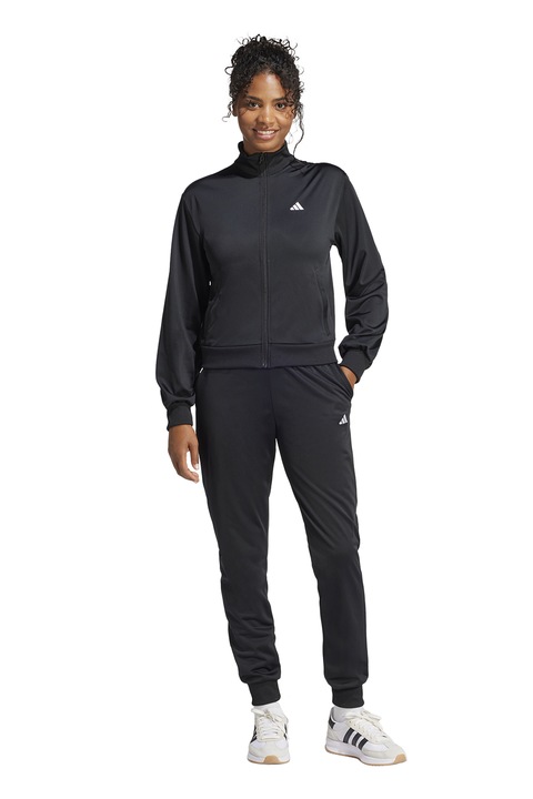 adidas Sportswear, W Feelcozy TZ normál fazonú szabadidőruha logóval, Fekete