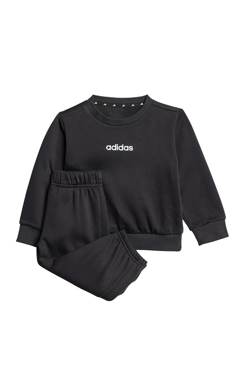 adidas Sportswear, Спортен екип с памук с карго джоб, Черен/Бял