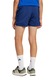 adidas Sportswear, Pantaloni scurti cu snur si logo, Albastru inchis, Alb optic, 140 CM