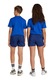 adidas Sportswear, Pantaloni scurti cu snur si logo, Albastru inchis, Alb optic, 140 CM