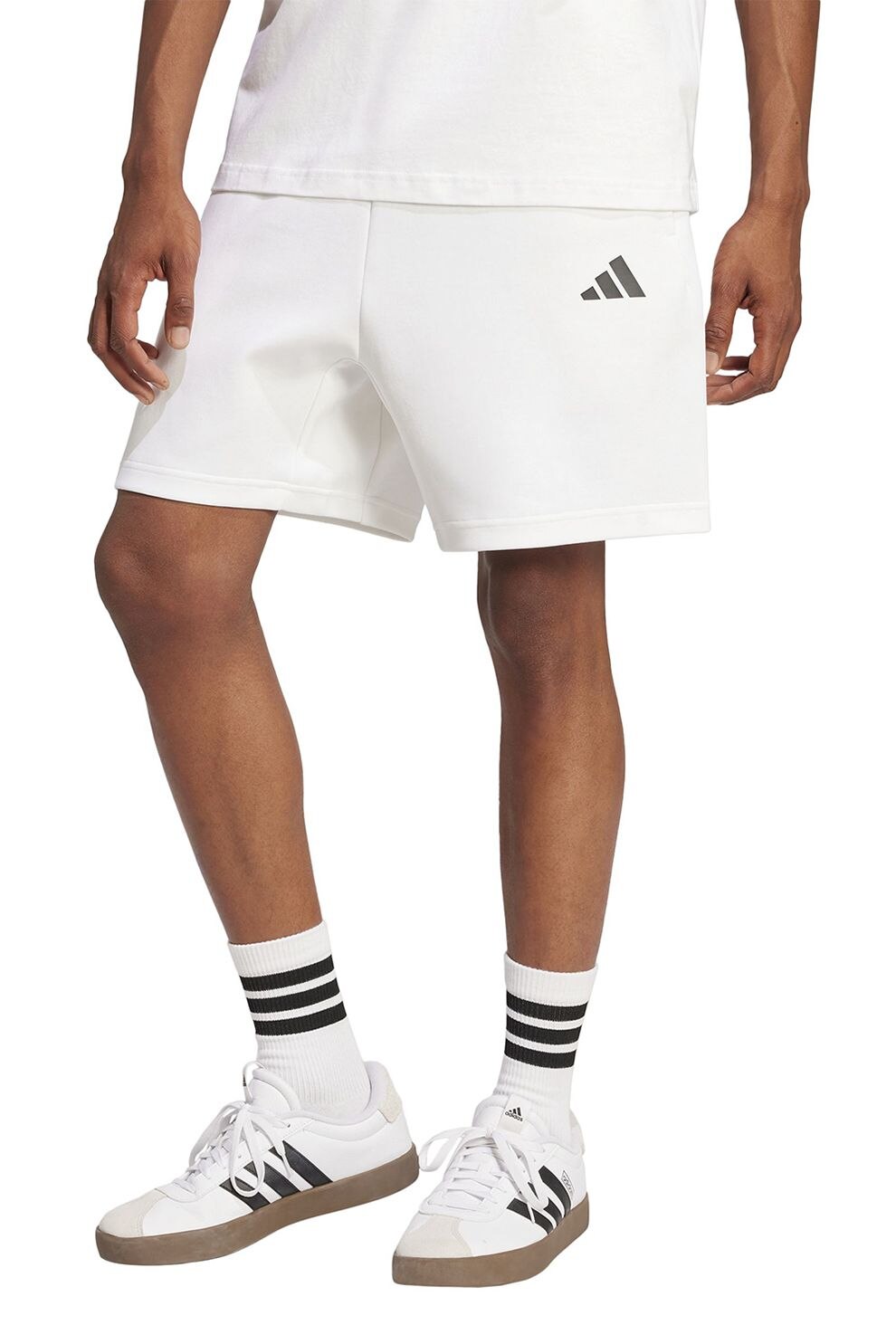 adidas Sportswear, Bermude cu buzunare laterale, Alb, XL