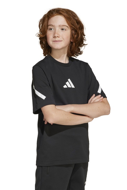 adidas Sportswear, ZNE logós póló, Fehér/Fekete