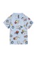 adidas Sportswear, Set de pantaloni scurti si tricou cu imprimeu - 2 piese, Rosu/Alb/Albastru deschis