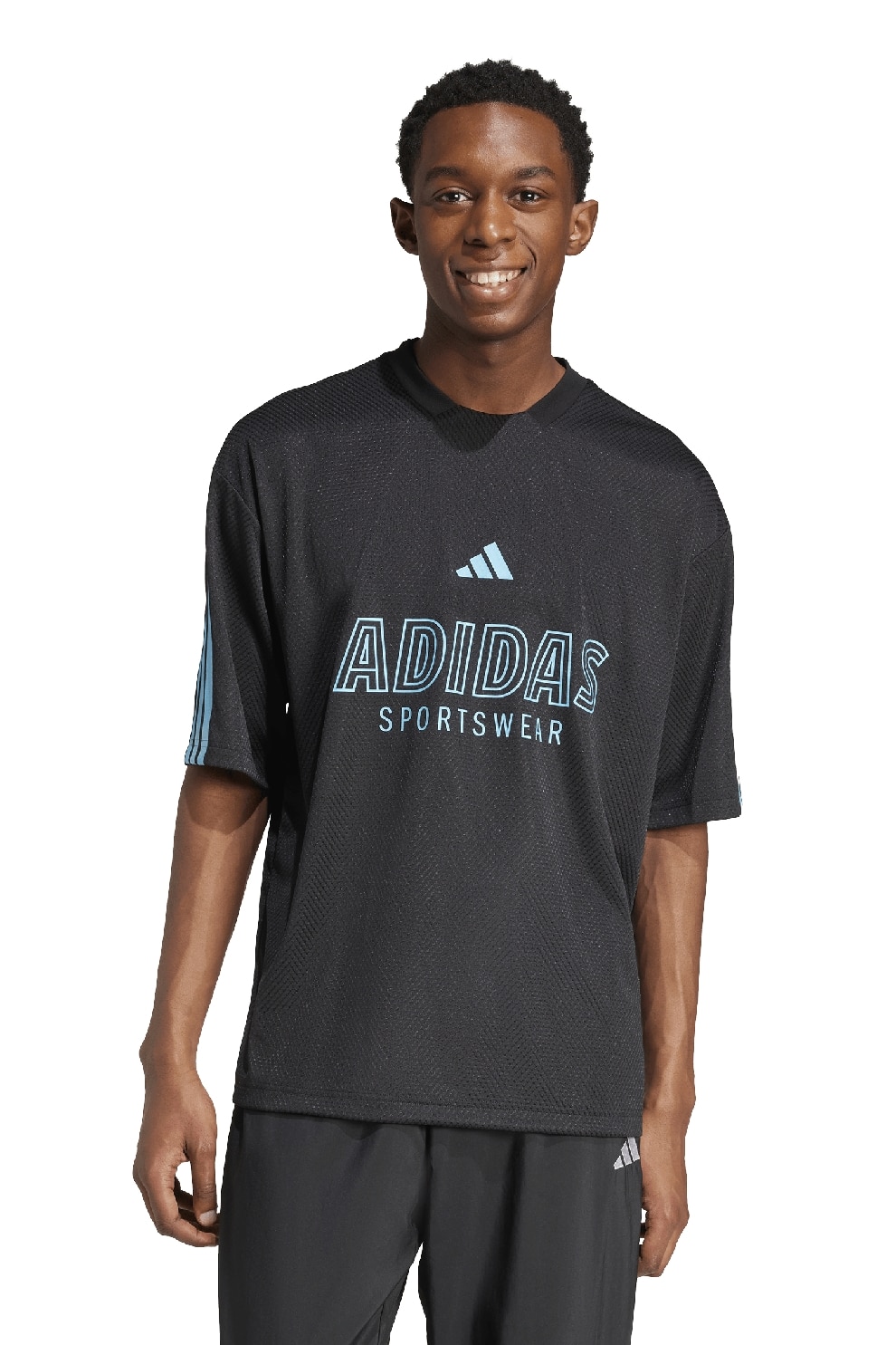 adidas Sportswear, Tricou cu model Tiro, Verde, Negru, M