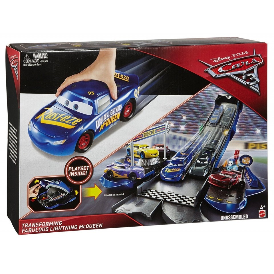 Disney cars 3点セット Set de joaca Fabulosul Fulger McQueen transformabil - Disney Pixar