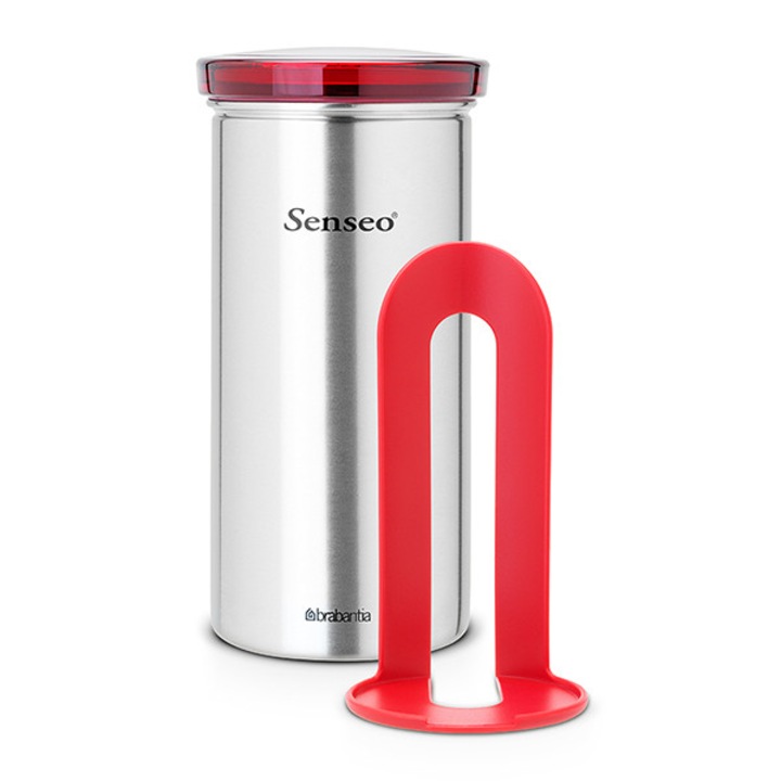 Brabantia kávékapszulás üveg, piros