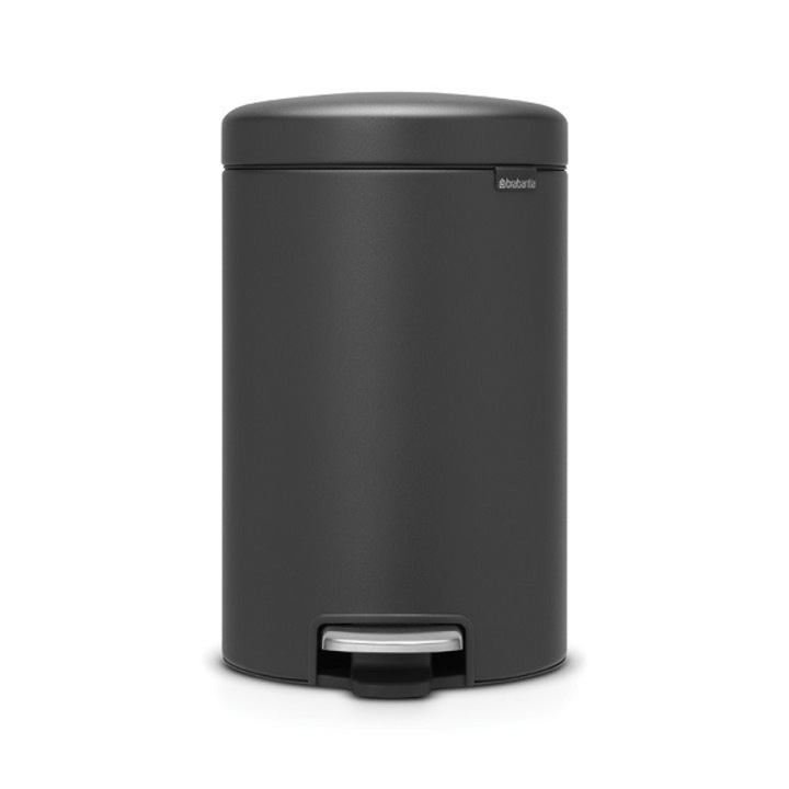 Cos de gunoi cu pedala BRABANTIA Newicon, Otel inoxidabil, 12 L, Negru