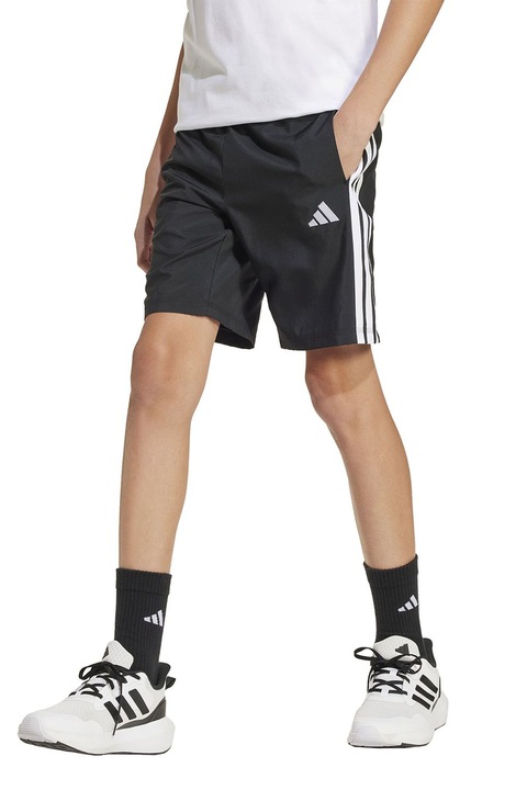 adidas Sportswear, Rövidnadrág kontrasztos csíkokkal, Fekete