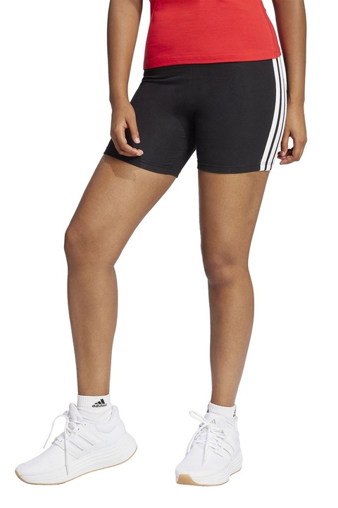 adidas Sportswear, Къс клин с висока талия, Черен