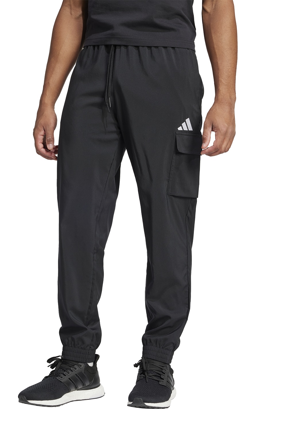 adidas Sportswear, Pantaloni cargo jogger Essentials, Negru, L