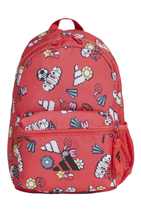 adidas Performance, Rucsac cu imprimeu grafic - 12.5 L, Rosu, Alb, Albastru