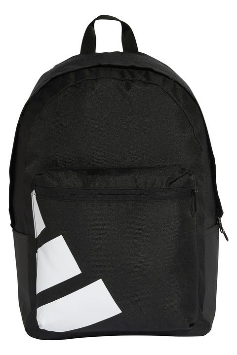 adidas Performance, Rucsac din material textil cu buzunar frontal cu fermoar, Alb, Negru