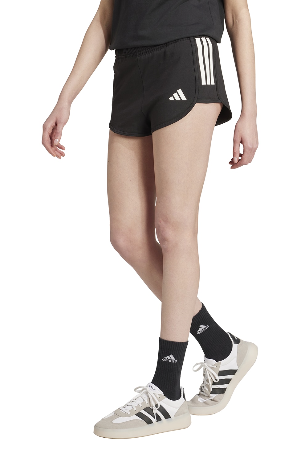 adidas Sportswear, Pantaloni scurti cu talie ajustabila TIRO Q2, Alb, Negru, S