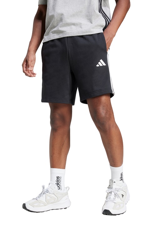 adidas Sportswear, Bermude Essentials 3-Stripes, Alb/Negru
