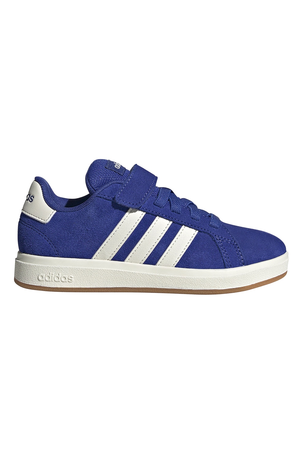 adidas Sportswear, Pantofi sport Grand Court din piele intoarsa cu captuseala din material sintetic, Alb, Albastru royal, 34 EU