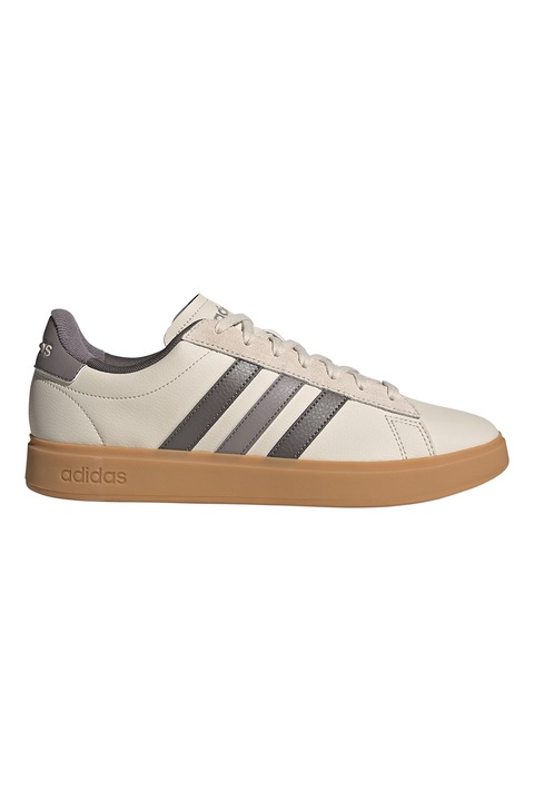 adidas Sportswear, Pantofi sport Grand Court 2.0, Gri carbune/Alb murdar