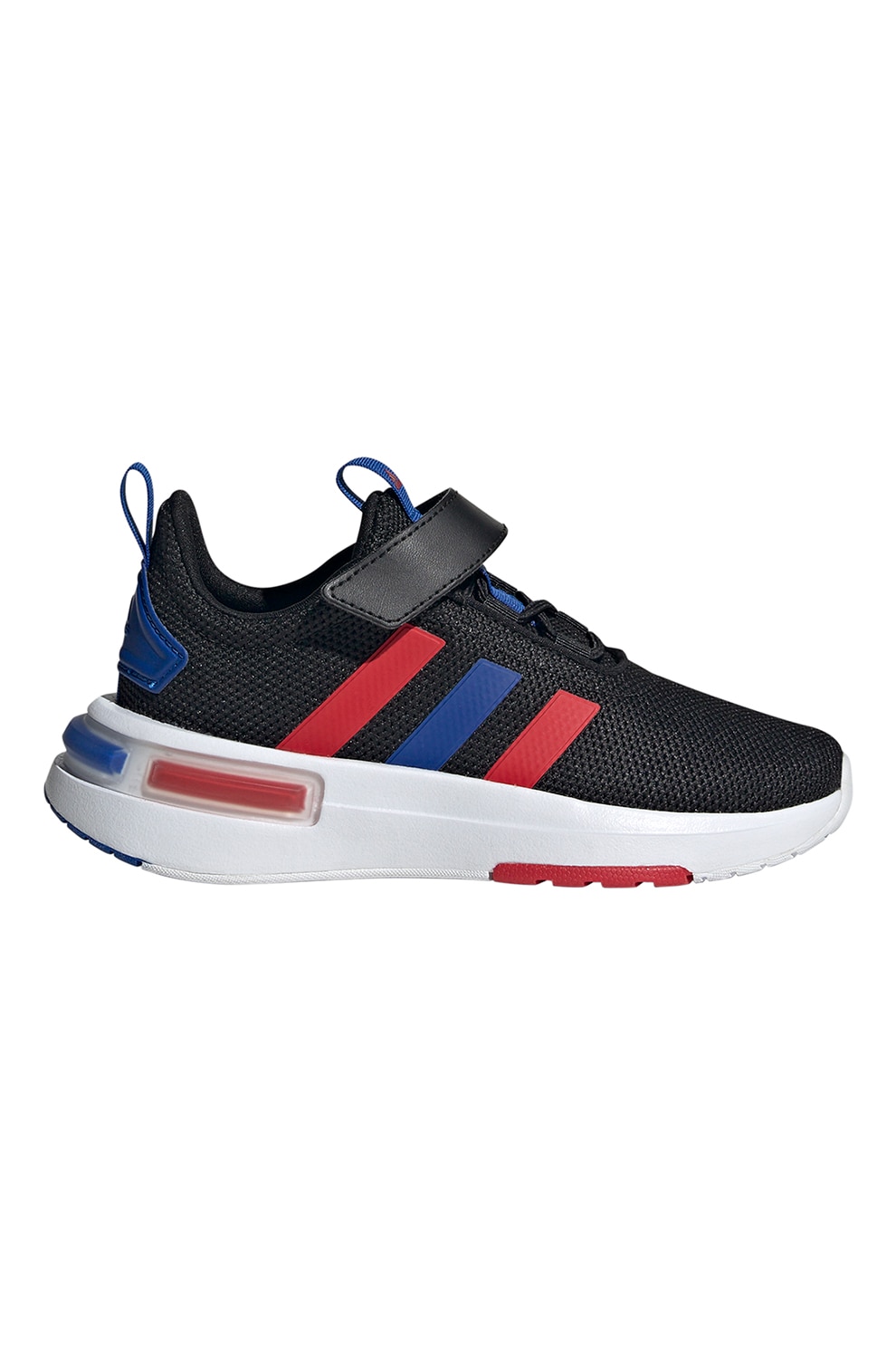 adidas Sportswear, Pantofi sport cu inchidere velcro si logo Racer TR23, Rosu, Negru, Albastru royal, 30.5 EU
