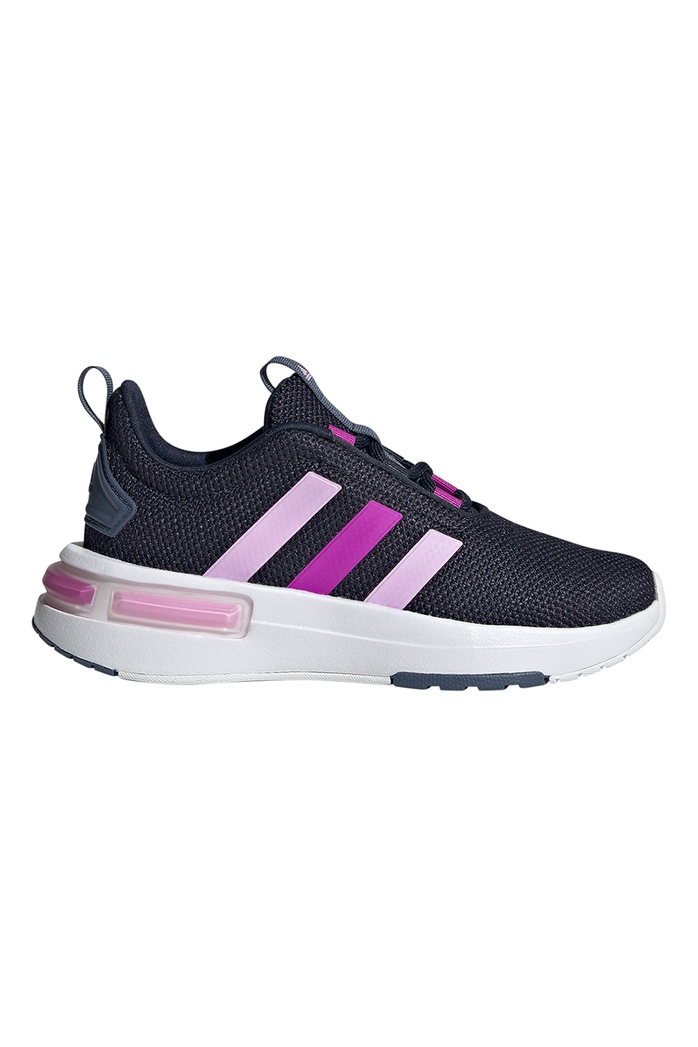 adidas Sportswear, Pantofi sport low cut din plasa Racer TR23, Fucsia, Albastru ultramarin, Lila, 29 EU
