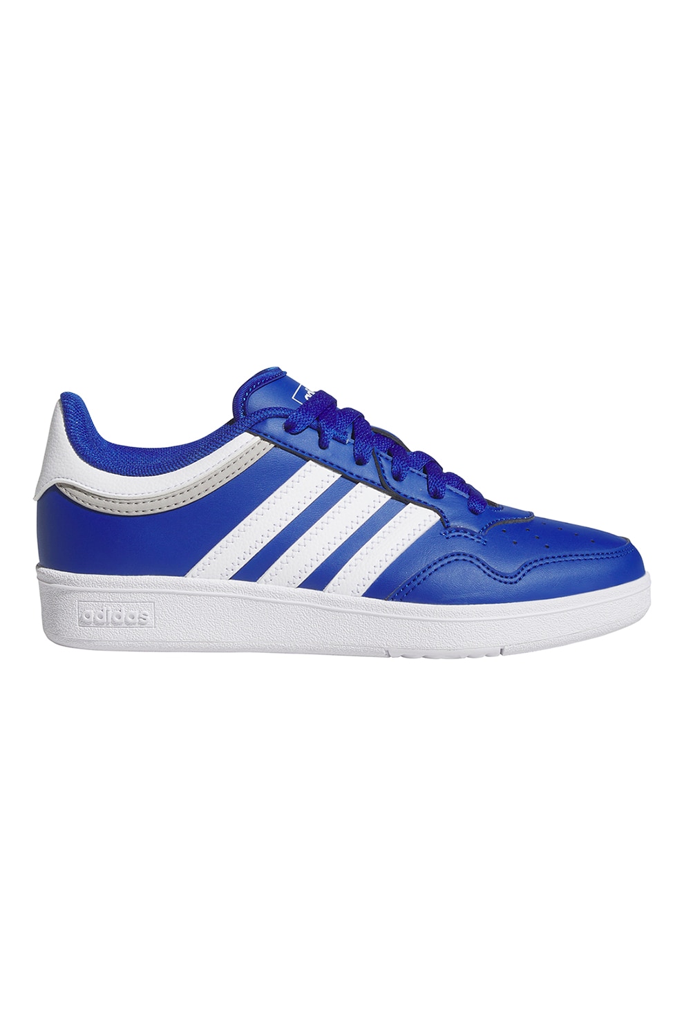 adidas Sportswear, Pantofi sport de piele ecologica Hoops 4.0, Alb, Albastru royal, 37 1/3 EU